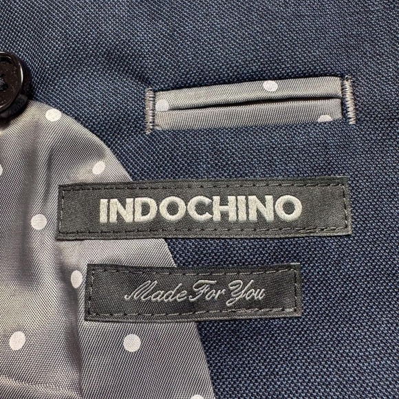 Indochino Blazer Mens 42R Blue 100% Wool Two Button Sport Coat Jacket - Picture 9 of 15
